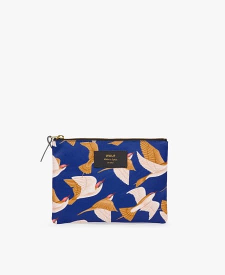 Wouf Blue Birds Large Pouch