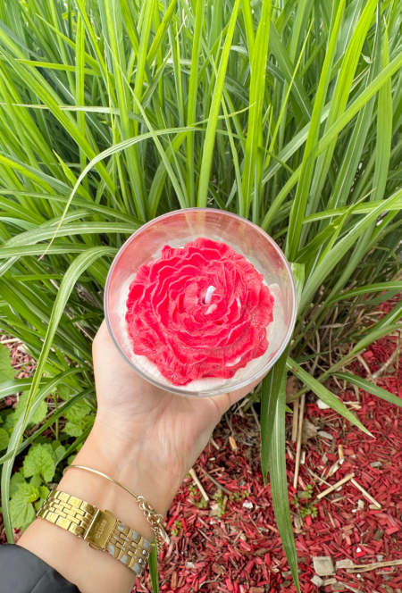 Peau d'âne bougie bijou fleur coquelicot