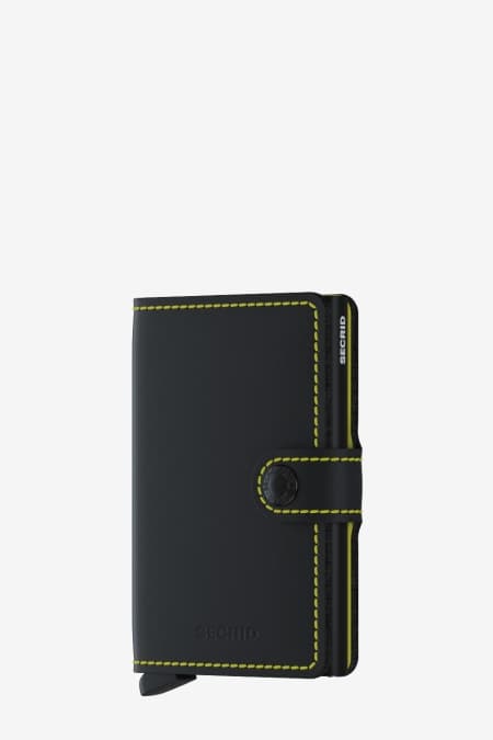 SECRID MINIWALLET MATTE BLACK & YELLOW