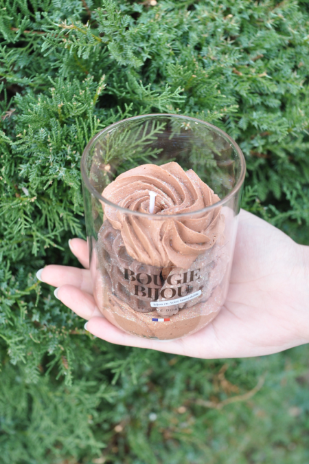 Peau d'ane Bougie Bois Milkshake brioché dorée