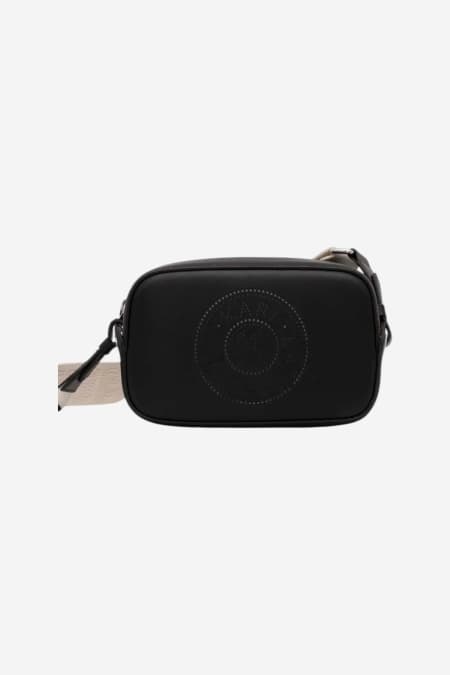 Karl Lagerfeld K/ circle camera bag perforated