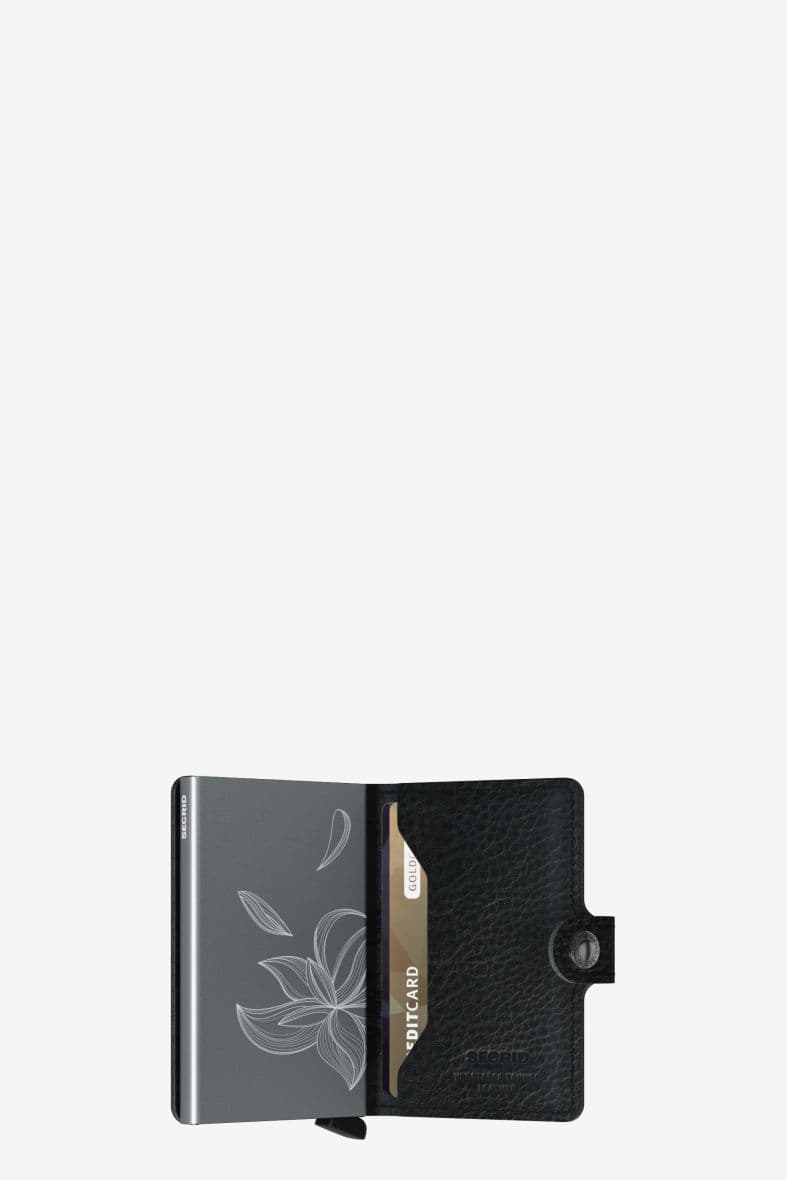 SECRID MINIWALLET STITCH MAGNOLIA BLACK — vue 3
