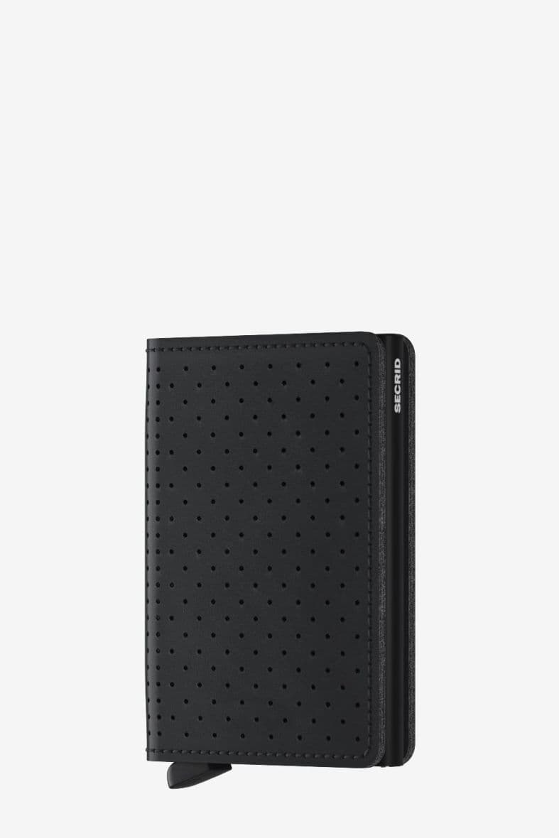 SECRID SLIMWALLET PERFORATED BLACK — vue 1