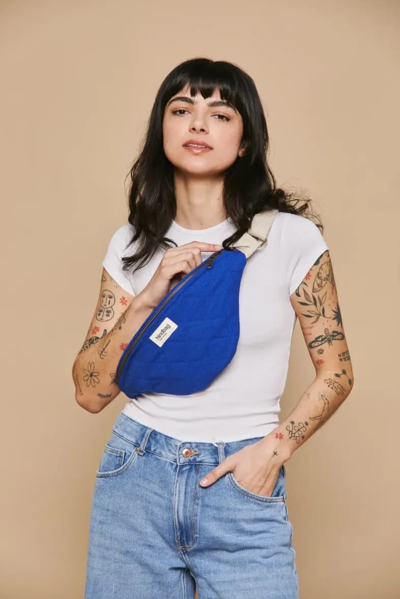 Hindbag Olivia Bleu électrique matelassé — vue 1