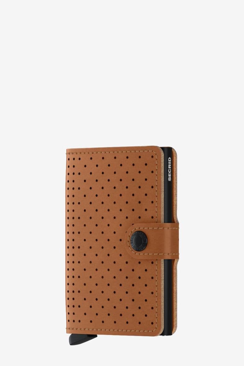 SECRID MINIWALLET PERFORATED COGNAC — vue 1