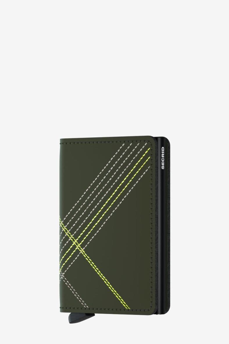 SECRID SLIMWALLET STITCH LINEA LIME — vue 1
