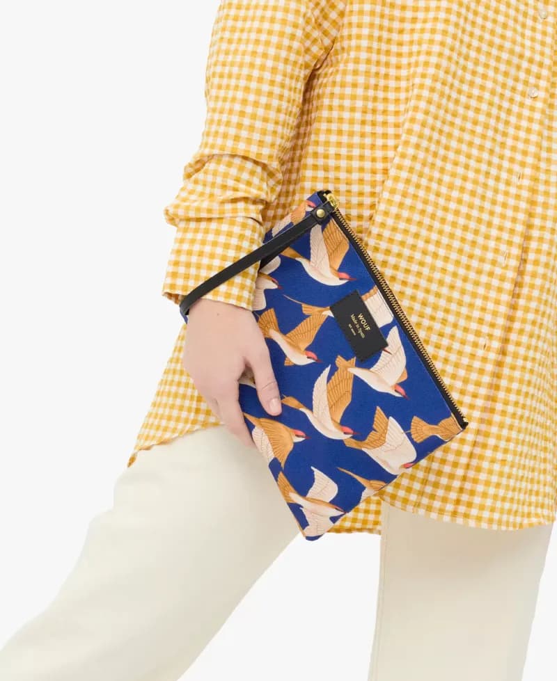 Wouf Blue Birds XL Pouch Bag — vue 1