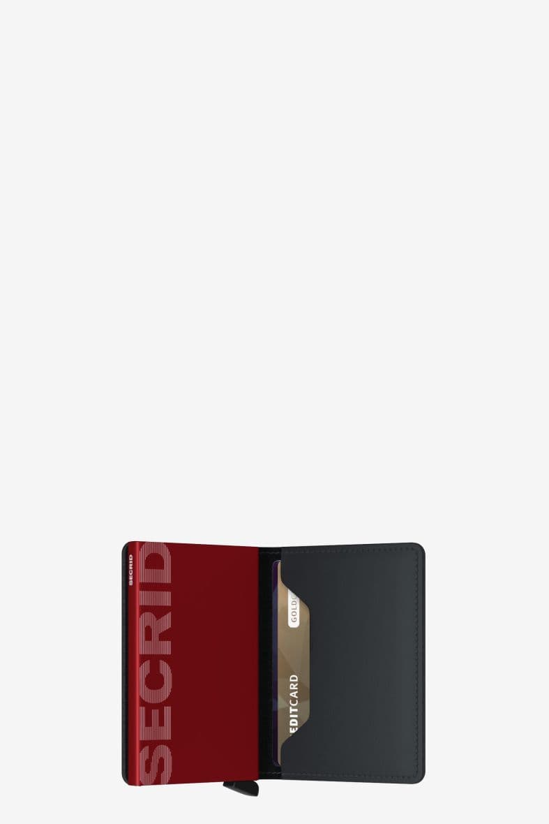 SECRID SLIMWALLET MATTE BLACK & RED — vue 2