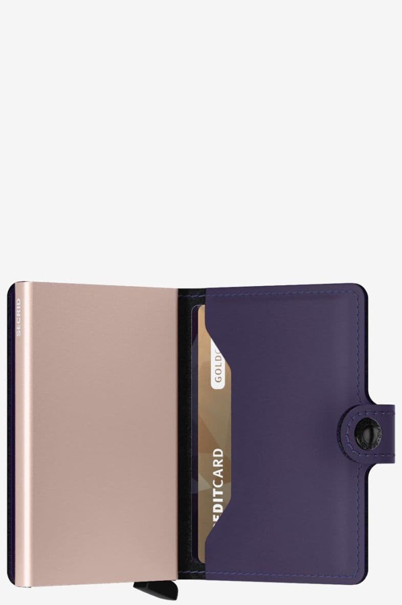 SECRID MINIWALLET MATTE PURPLE ROSE — vue 3