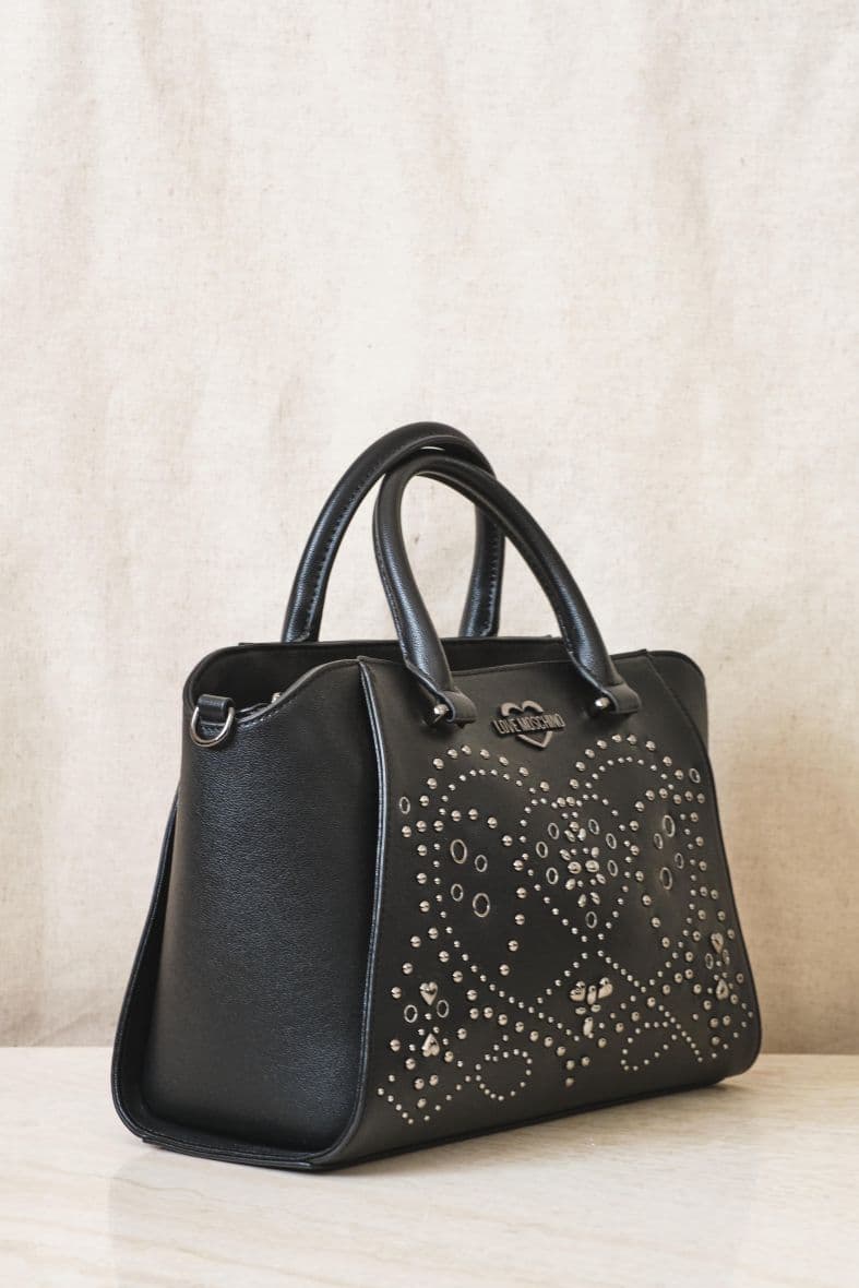 LOVE MOSCHINO BORSA PU NERO GALV NERO — vue 2