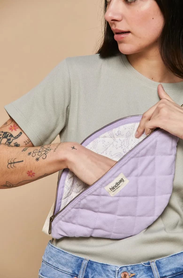 Hindbag Olivia Lilas matelassé — vue 1