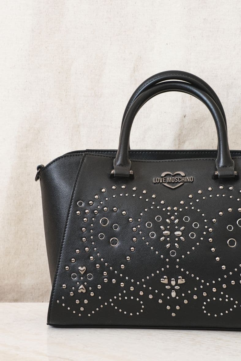 LOVE MOSCHINO BORSA PU NERO GALV NERO — vue 4