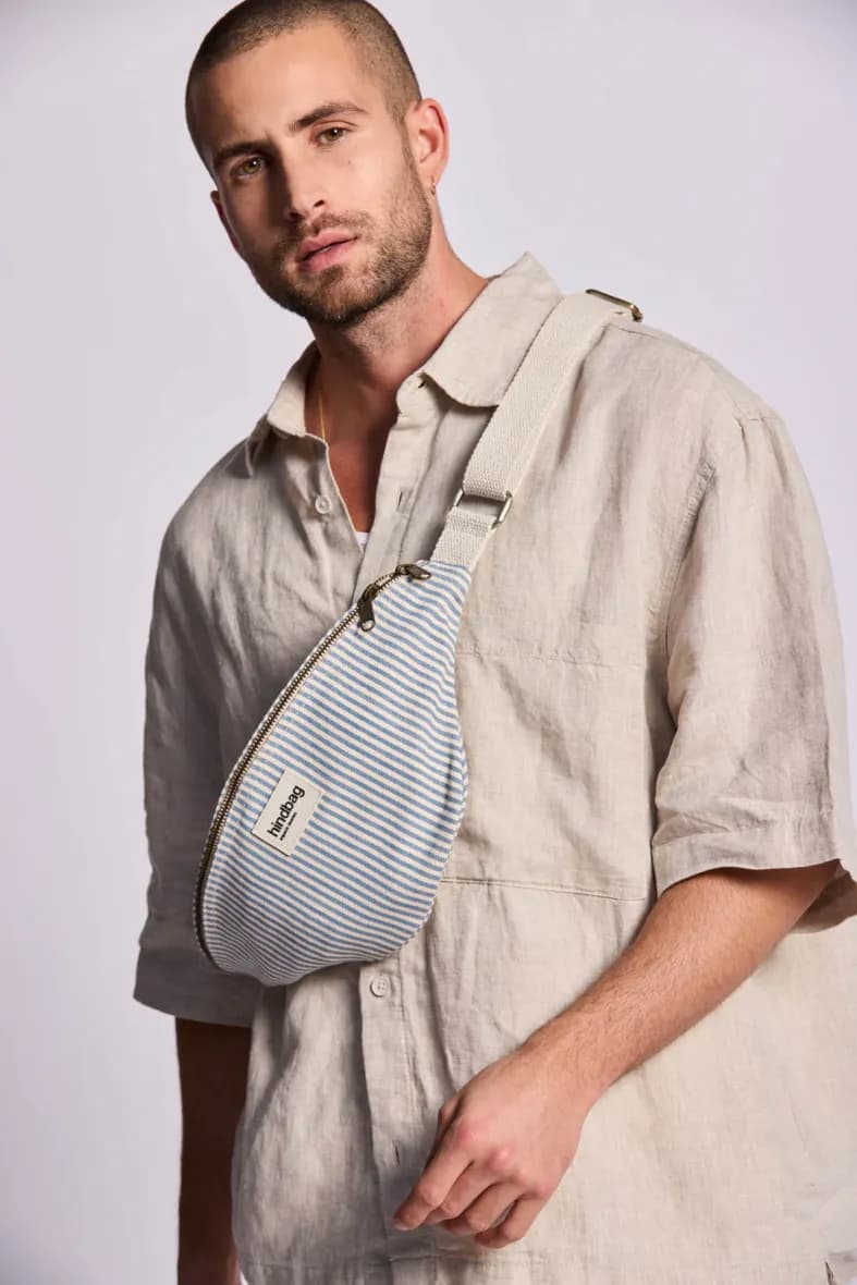 Hindbag Olivia rayures fines vertes — vue 2