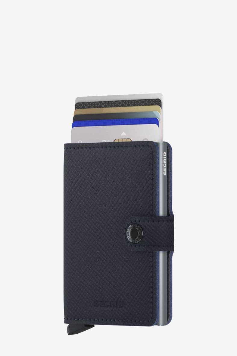 SECRID Miniwallet Saffiano Navy — vue 2
