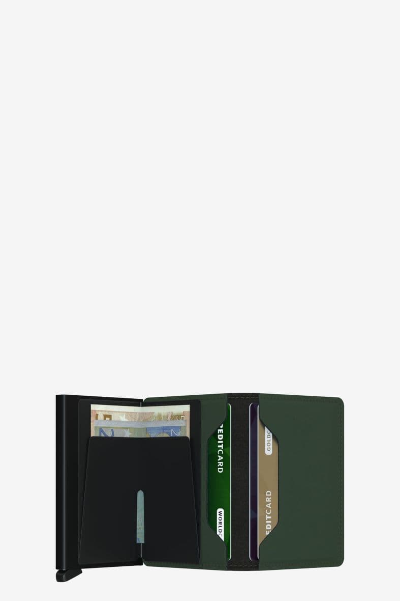 SECRID SLIMWALLET MATTE GREEN & BLACK — vue 3