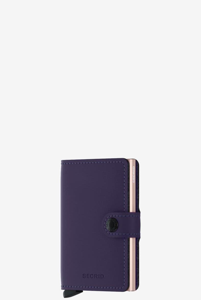 SECRID MINIWALLET MATTE PURPLE ROSE — vue 1