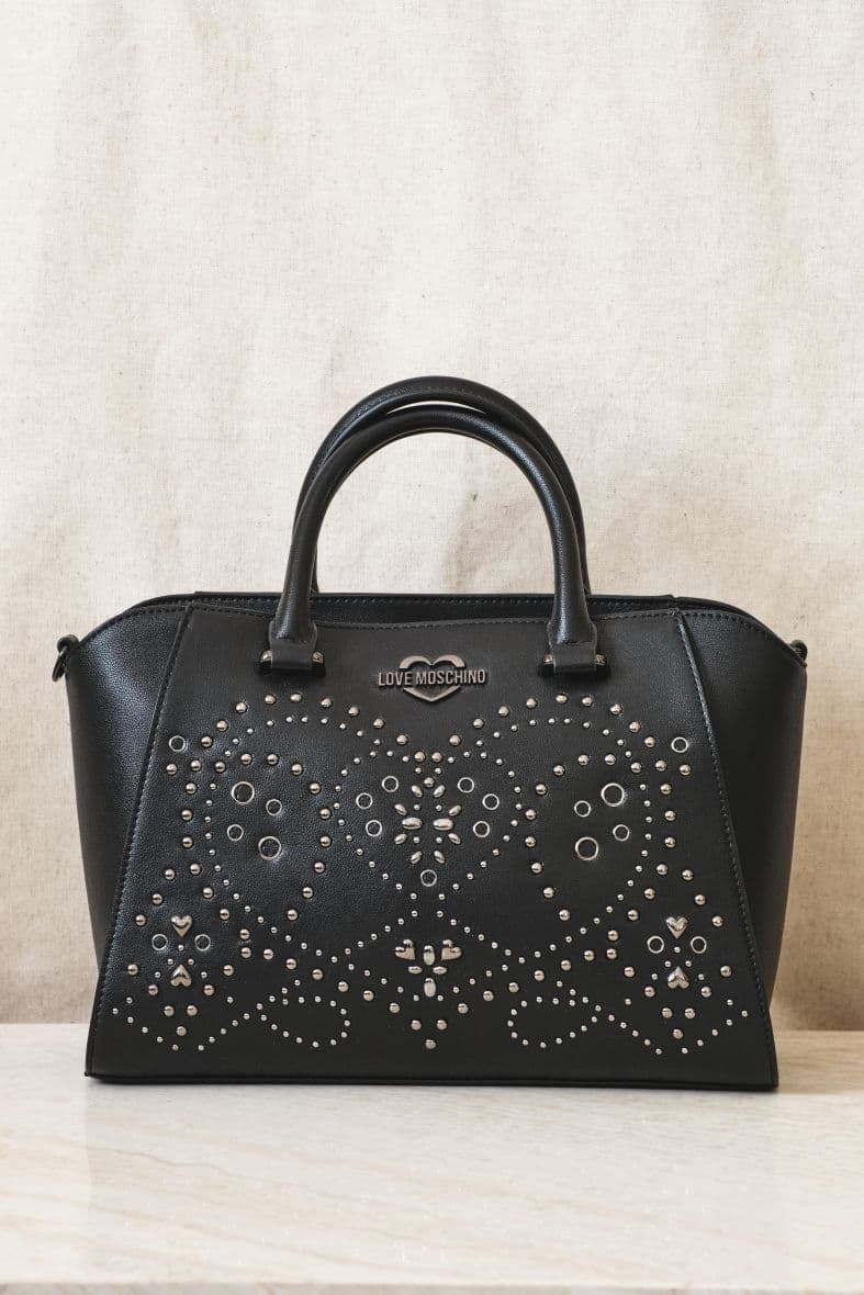 LOVE MOSCHINO BORSA PU NERO GALV NERO — vue 1