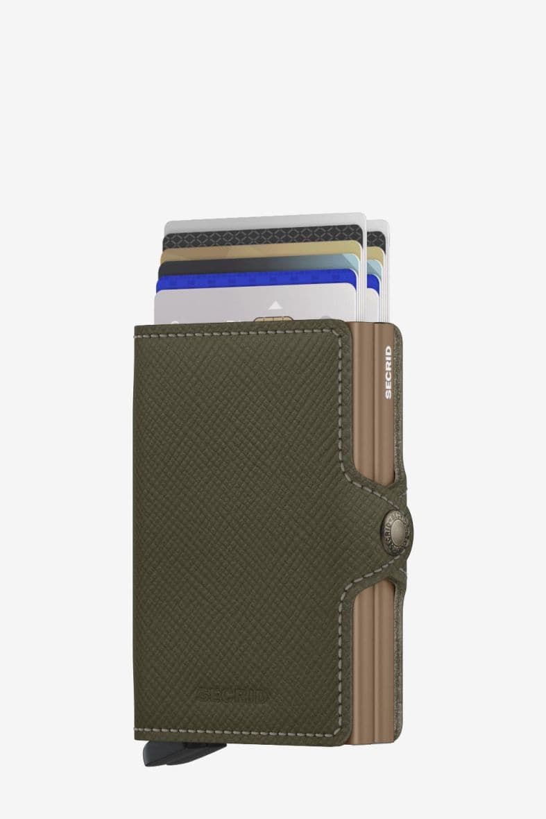 SECRID Twinwallet Saffiano Olive — vue 5