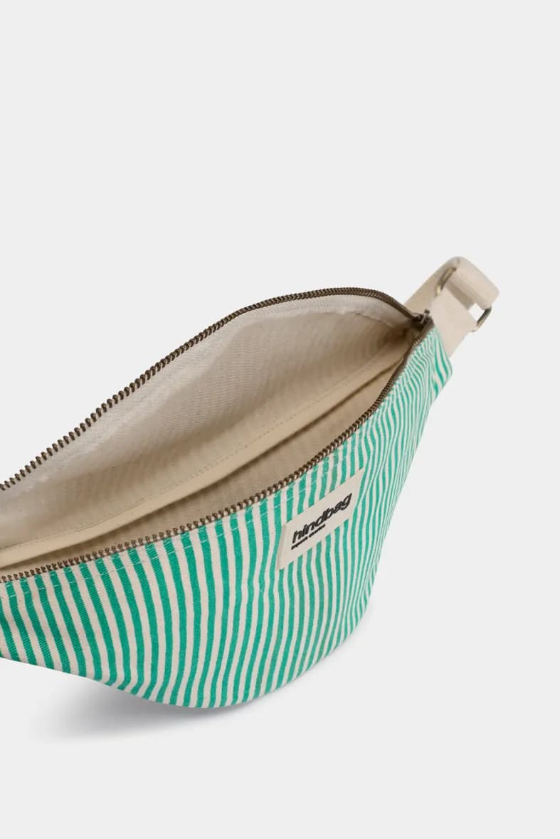 Hindbag Olivia rayures fines vertes — vue 3