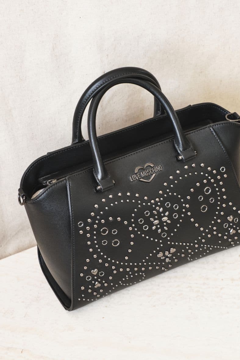 LOVE MOSCHINO BORSA PU NERO GALV NERO — vue 5