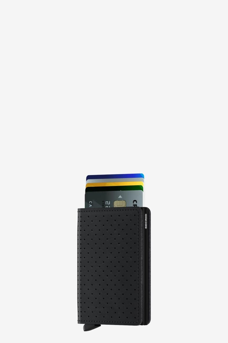 SECRID SLIMWALLET PERFORATED BLACK — vue 4