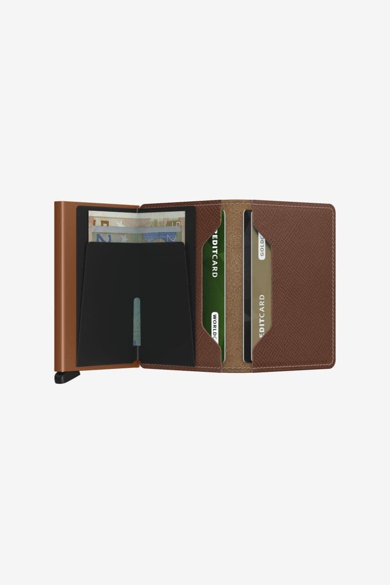 SECRID Slimwallet Saffiano Caramel — vue 4