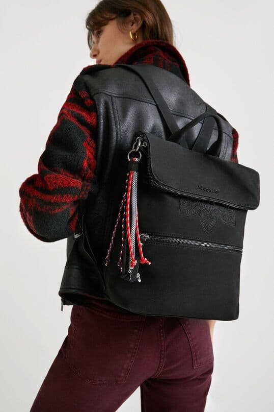 Desigual Sac à dos carré rabat extensible — vue 1