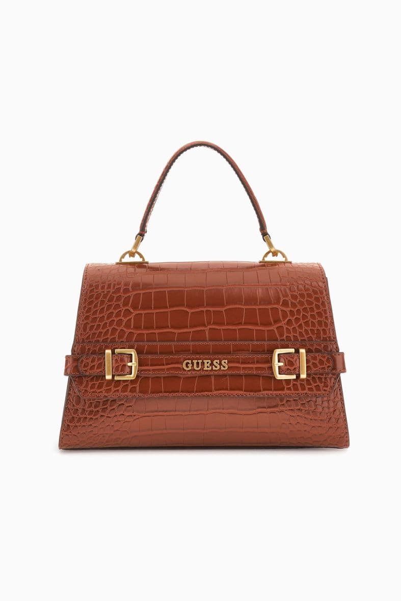 Sac à Main Guess Sestri Croco Cx898520 Cognac