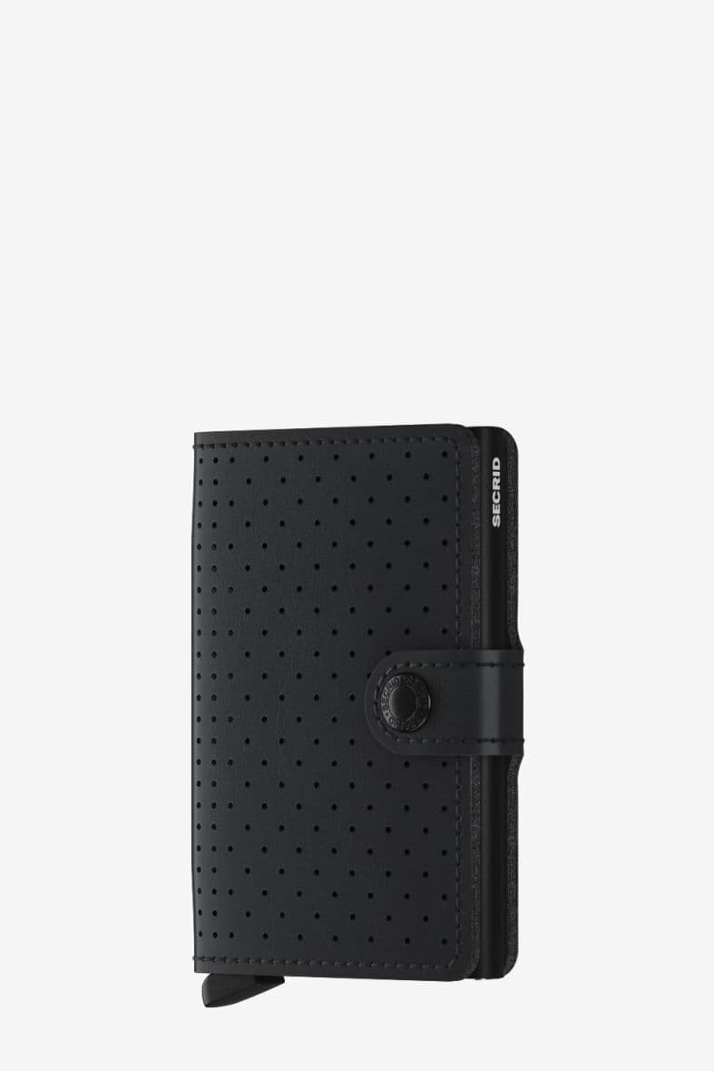 SECRID MINIWALLET PERFORATED BLACK — vue 1