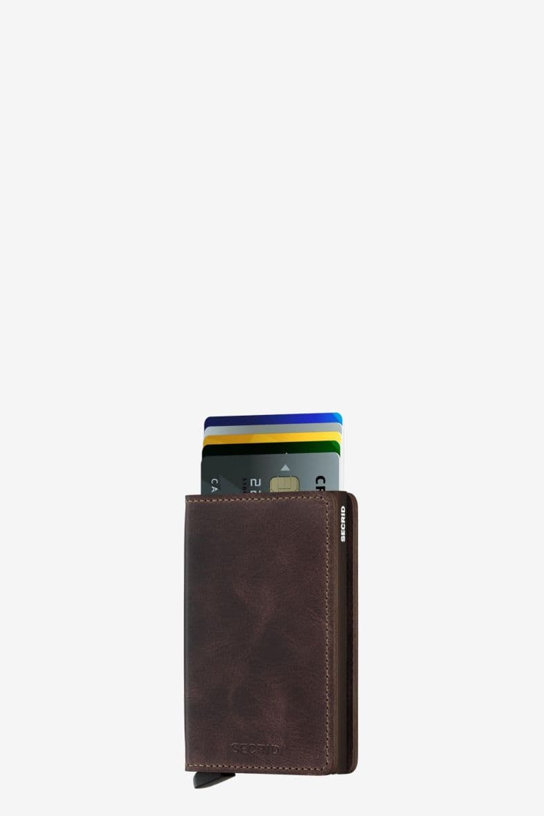 SECRID SLIMWALLET VINTAGE CHOCOLATE — vue 3