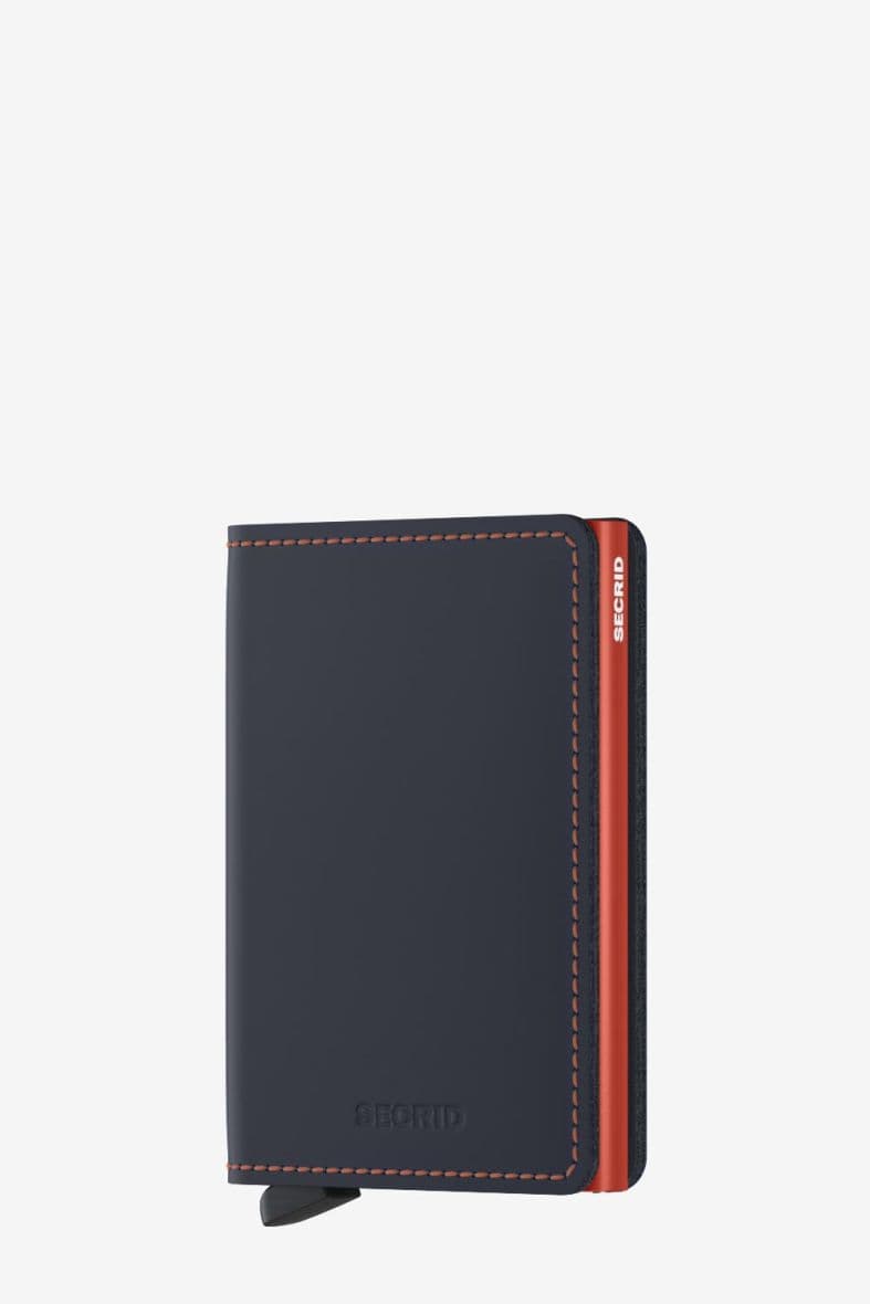 SECRID Slimwallet Matte Nightblue & Orange — vue 1