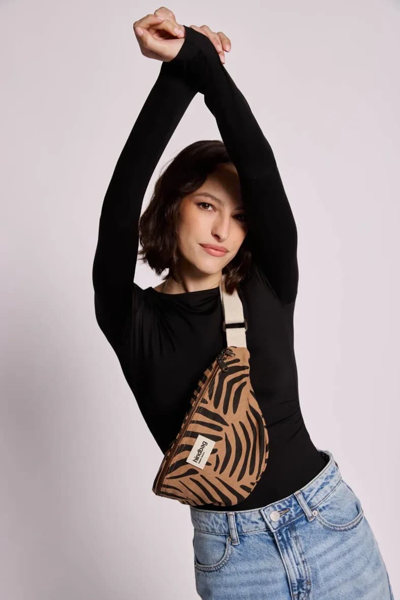 Hindbag Olivia Zèbre cannelle — vue 1