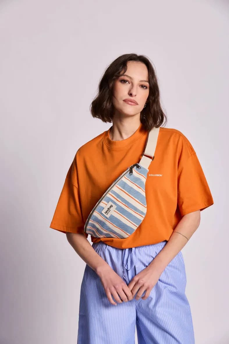 Hindbag Olivia rayures orange et bleu — vue 2