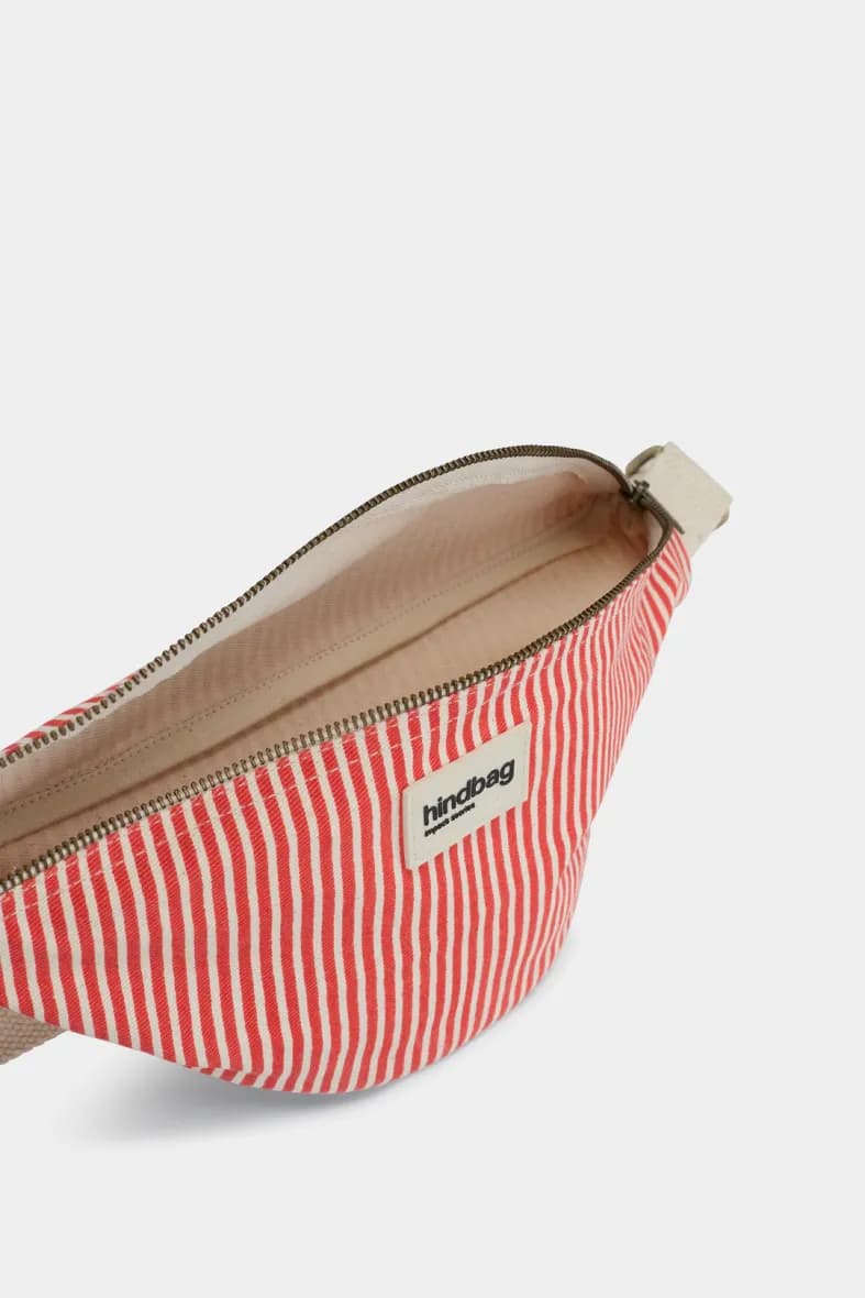 Hindbag Olivia rayures fines rouge — vue 4