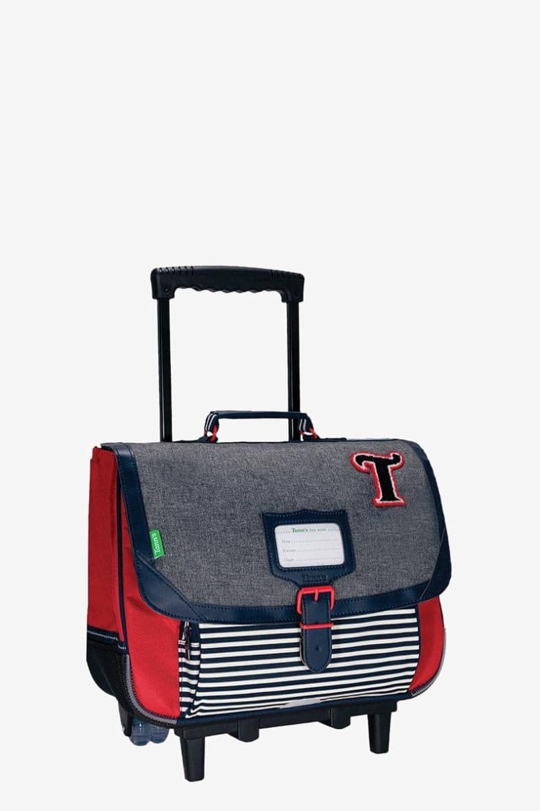 TANN'S TROLLEY 38CM TEDDY GRIS/ROUGE — vue 2