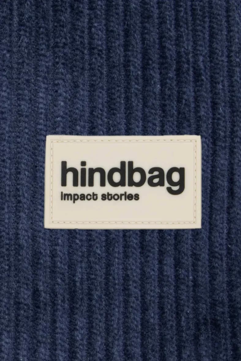 Hindbag Eliot velours marine — vue 3
