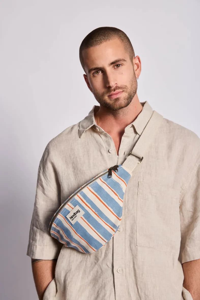Hindbag Olivia rayures orange et bleu — vue 7