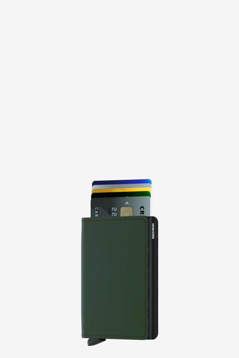 SECRID SLIMWALLET MATTE GREEN & BLACK — vue 2