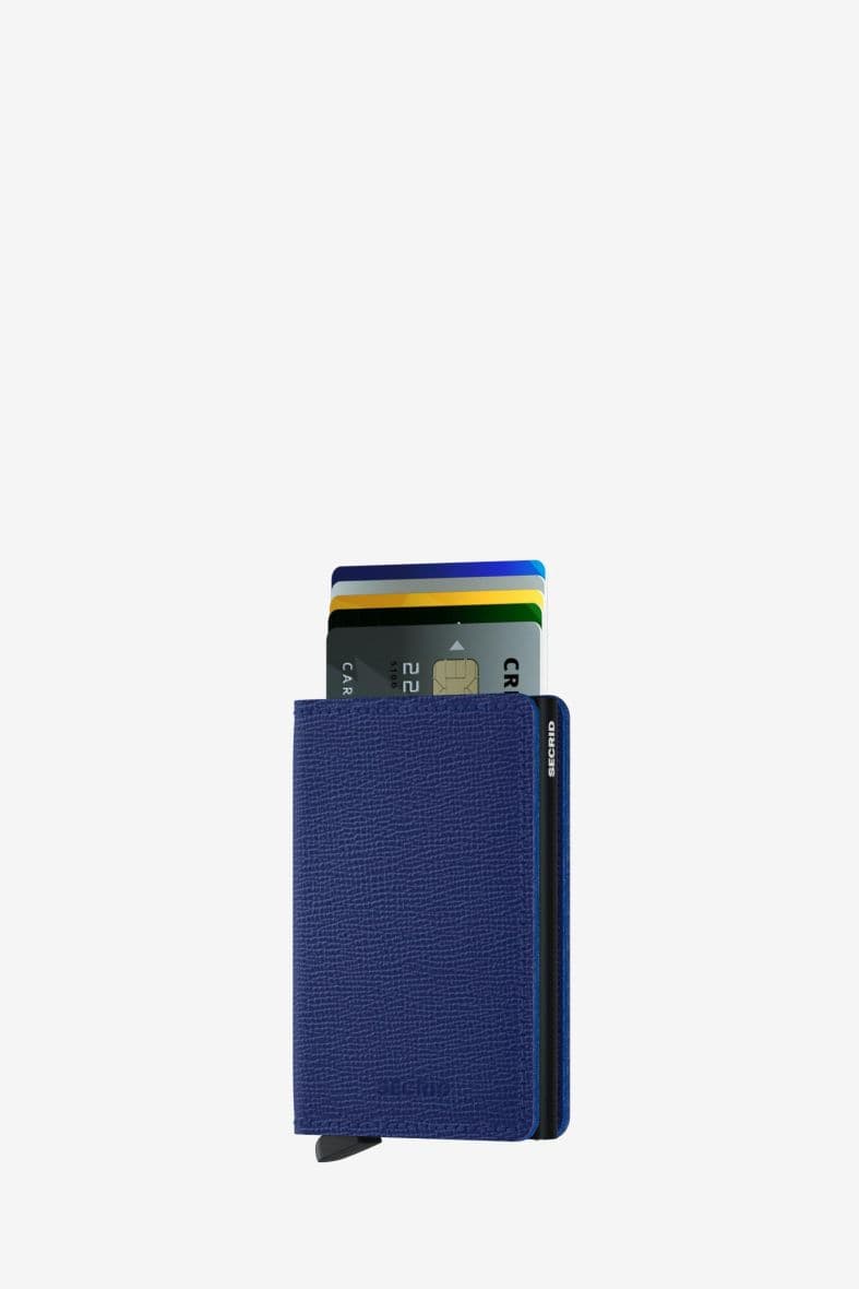 SECRID SLIMWALLET CRISPLE BLUE — vue 3
