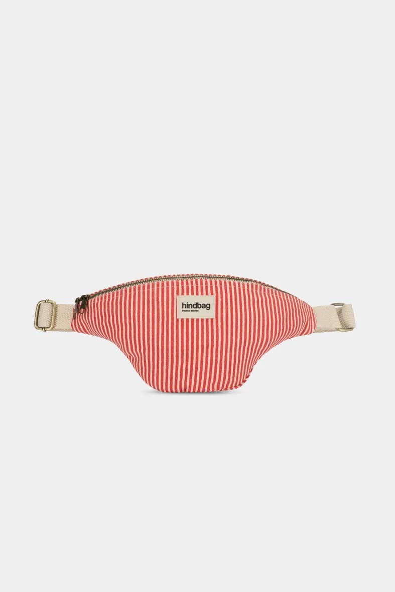 Hindbag Olivia rayures fines rouge — vue 2