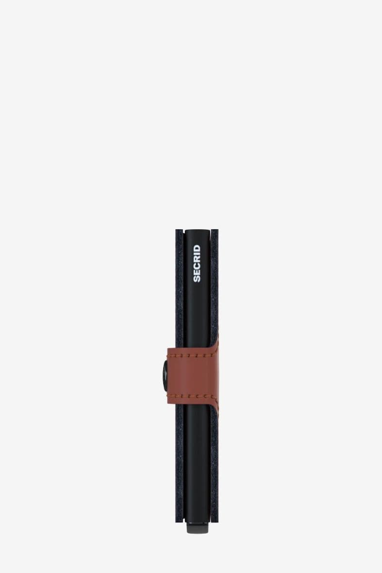 SECRID MINIWALLET MATTE BRICK BLACK — vue 3