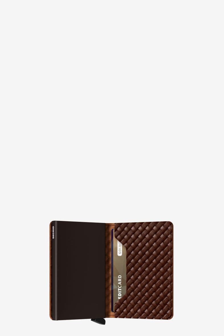 SECRID SLIMWALLET BASKET BROWN — vue 2