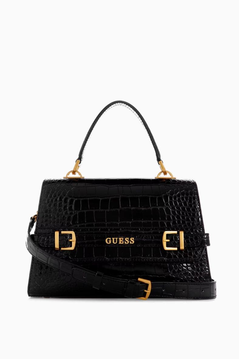 Sac à Main Guess Sestri Croco Cx898520 Noir