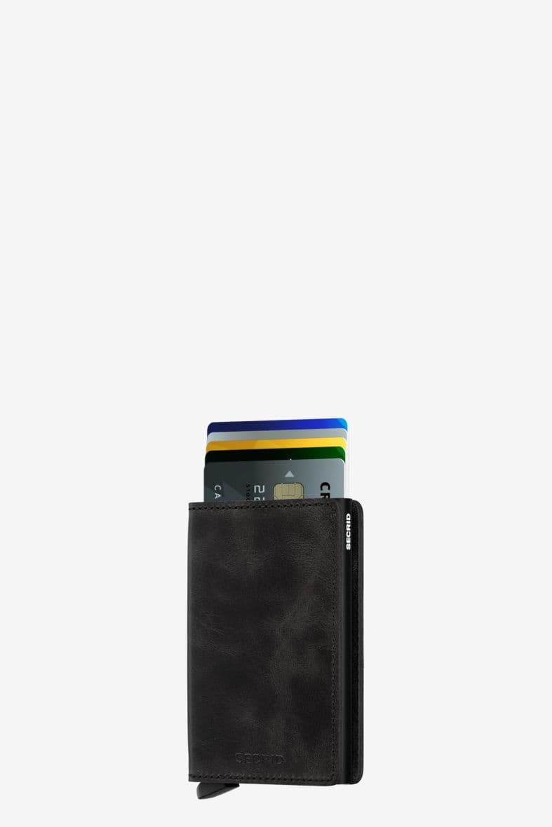 SECRID SLIMWALLET VINTAGE BLACK — vue 3