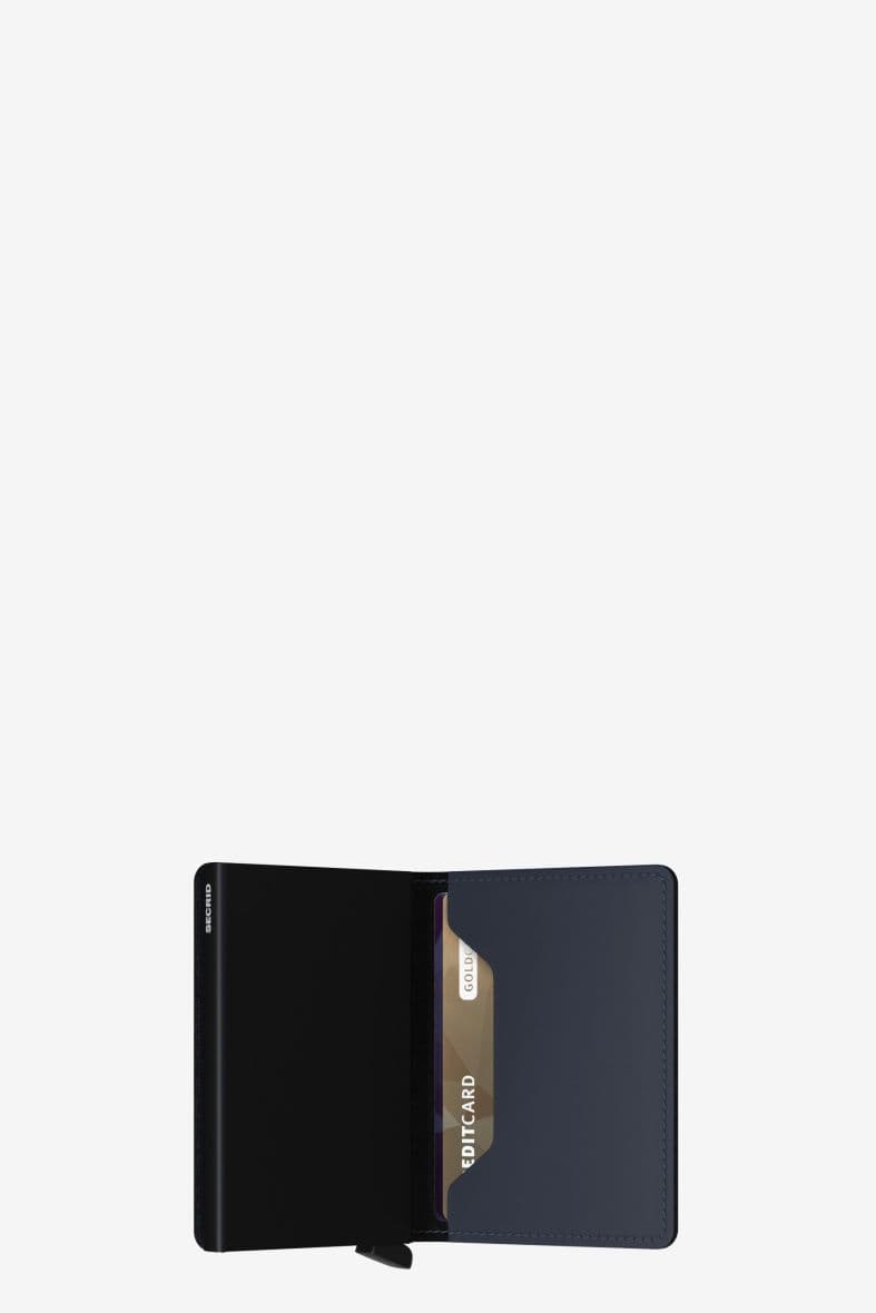 SECRID SLIMWALLET MATTE NIGHT BLUE — vue 3