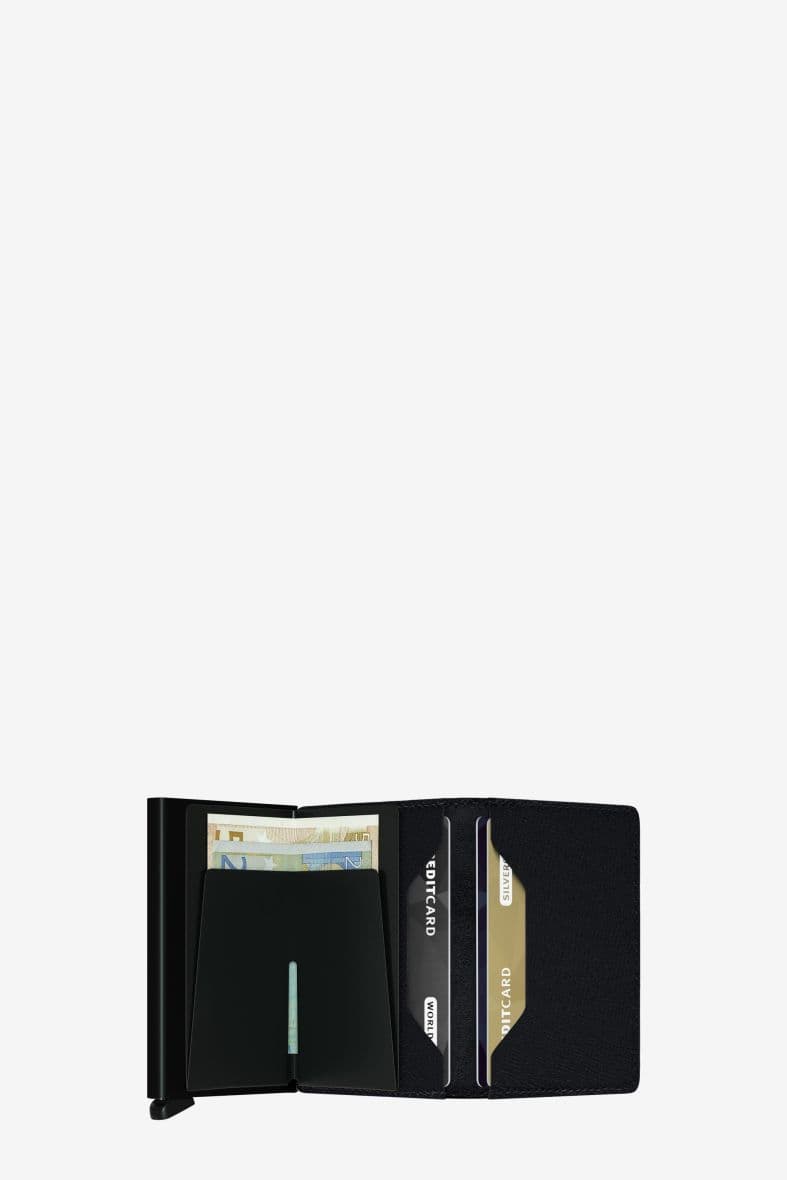 SECRID SLIMWALLET CRISPLE BLACK — vue 3