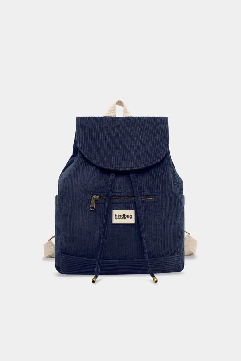 Hindbag Eliot velours marine — vue 7