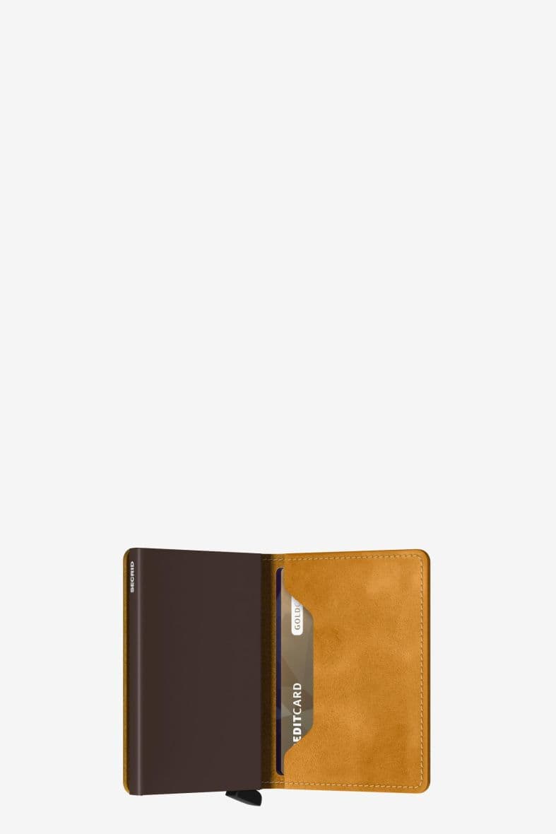 SECRID SLIMWALLET VINTAGE OCHRE — vue 3