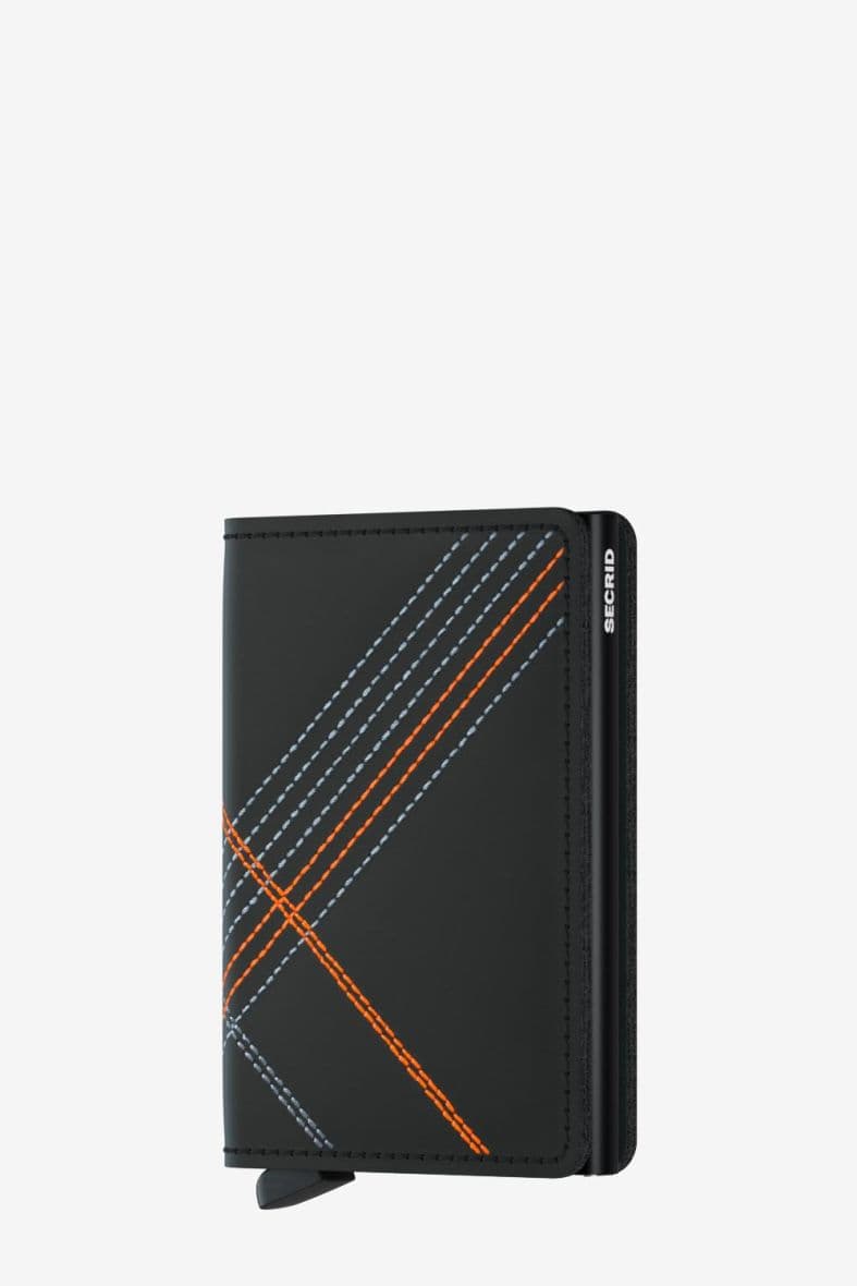 SECRID SLIMWALLET STITCH LINEA ORANGE — vue 1