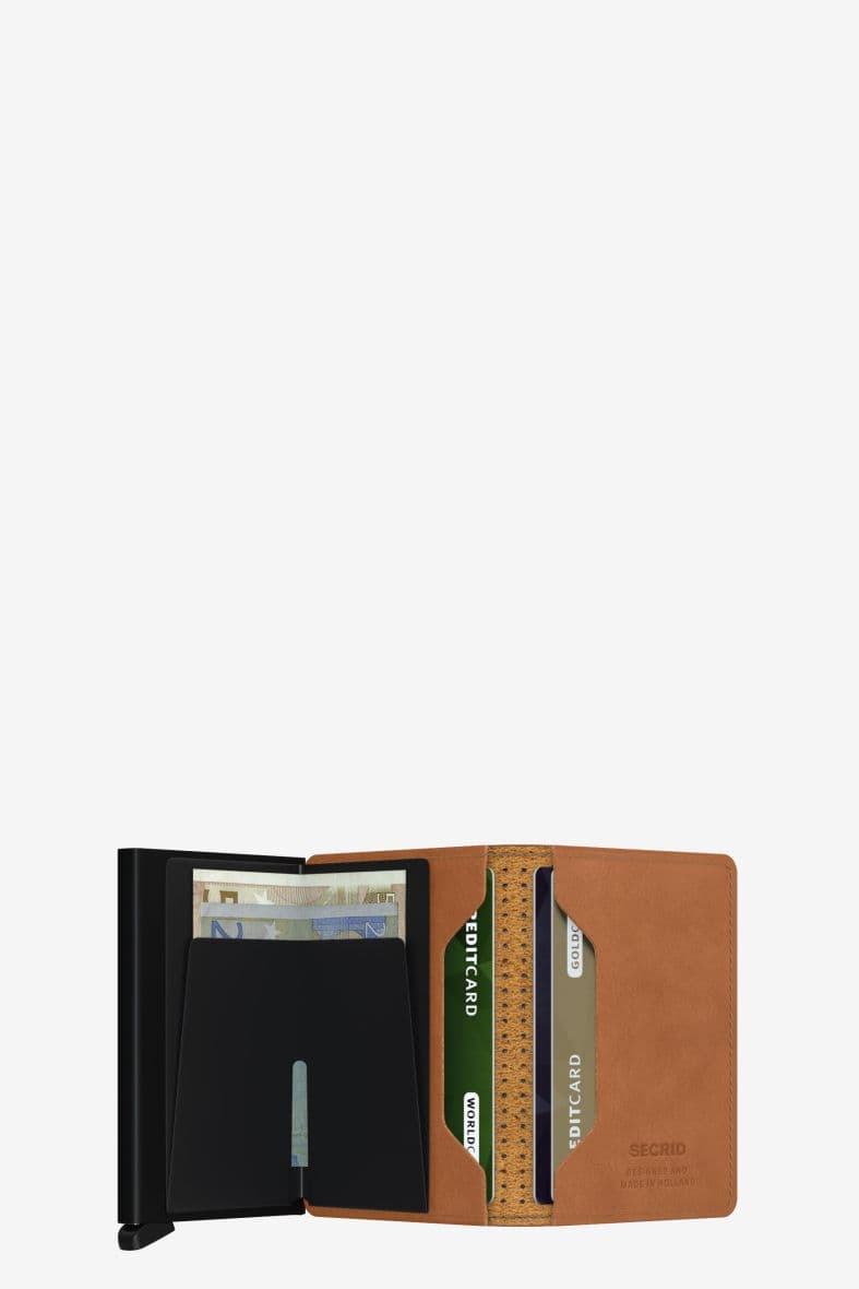 SECRID SLIMWALLET PERFORATED COGNAC — vue 3